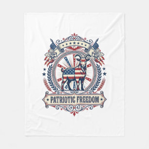 Patriottische Geitenboerderij Vector Grafische T-s Fleece Deken