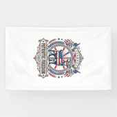 Patriottische Geitenboerderij Vector Grafische T-s Spandoek (Horizontaal)