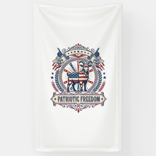 Patriottische Geitenboerderij Vector Grafische T-s Spandoek (Verticaal)