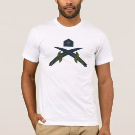Patriottische Gekruiste Zwaarden en Ster Militair T-shirt