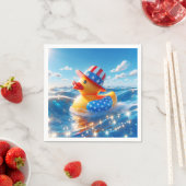 Patriottische gele rubberen eend servet (Insitu)