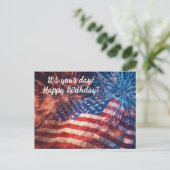 Patriottische gelukkige verjaardag briefkaart (Staand voorkant)