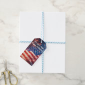 Patriottische gelukkige verjaardag cadeaulabel (Met Touw)