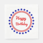 Patriottische gelukkige verjaardag servet (Voorkant)