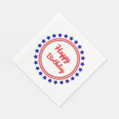 Patriottische gelukkige verjaardag servet (Hoek)