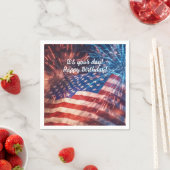 Patriottische gelukkige verjaardag servet (Insitu)