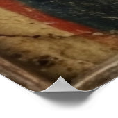 Patriottische George Washington met Amerikaanse ze Poster (Hoek)