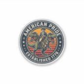 Patriottische George Washington rijdend op T-rex A Sticker (Voorkant)