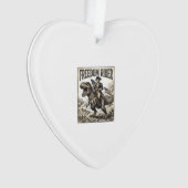 Patriottische George Washington rijdend op T-rex v Ornament (voorkant)