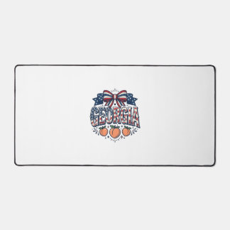 Patriottische Georgia Peach Boog Vintage 4 juli Sh Bureaumat