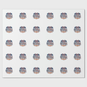 Patriottische Georgia Peach Boog Vintage 4 juli Sh Cadeaupapier