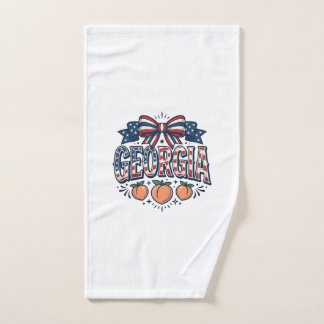 Patriottische Georgia Peach Boog Vintage 4 juli Sh Handdoek