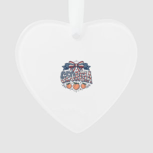 Patriottische Georgia Peach Boog Vintage 4 juli Sh Ornament