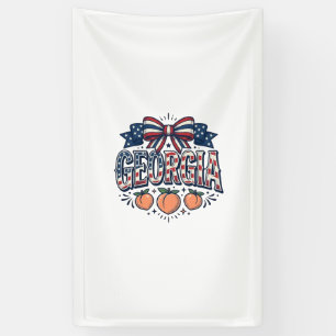 Patriottische Georgia Peach Boog Vintage 4 juli Sh Spandoek