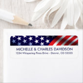 Patriottische Gepersonaliseerd retour adreslabels Etiket (Insitu)