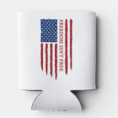 Patriottische gepersonaliseerde Amerikaanse vrijhe Blikjeskoeler (Achterkant)