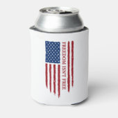 Patriottische gepersonaliseerde Amerikaanse vrijhe Blikjeskoeler (Blikje Achterkant)