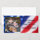 Patriottische gepersonaliseerde fotokaart feestdagenkaart (Voorkant / Achterkant)