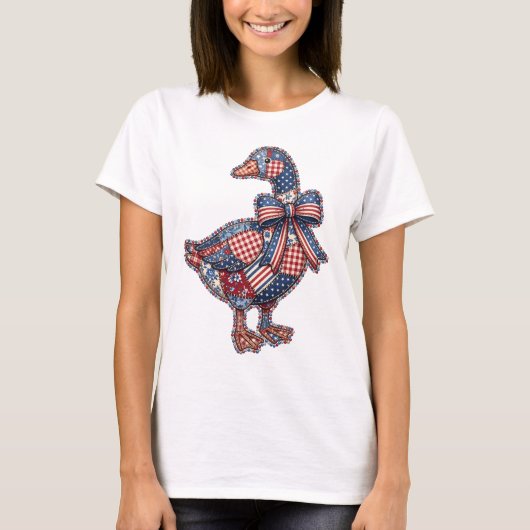 Patriottische Gequilte Gans T-shirt (Voorkant)