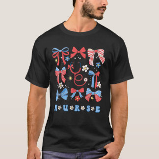 Patriottische geregistreerde verpleegster 4 juli C T-shirt