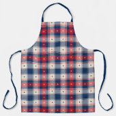 Patriottische geruite Americana-stijl Schort (Voorkant)