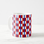 Patriottische geruite klassieke mok (Voorkant links)
