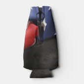 Patriottische gevouwen Amerikaanse vlag Aangepast Flesjeskoeler (Achterkant)