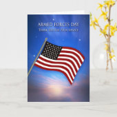 Patriottische, gewapende strijdkrachten Dag, Veren Kaart (Gele Bloem)