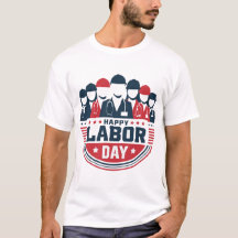 Patriottische Gezichtloze Arbeiders Dag T-shirt