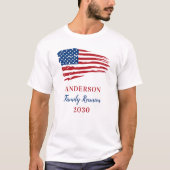 Patriottische gezinshereniging Aangepaste Amerikaa T-shirt (Voorkant)