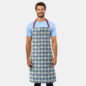 Patriottische Gingham Americana Stijl Schort (Gedragen)