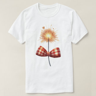 Patriottische Gingham Kunst  T-shirt