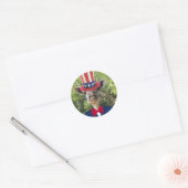 Patriottische Giraffe Stickers (Envelop)