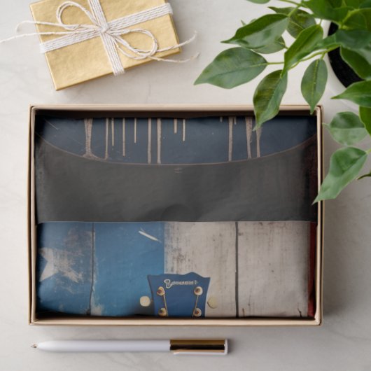 Patriottische gitaar 7 Decoupage papier (Geschenk)