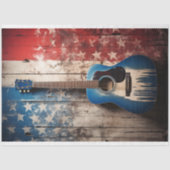 Patriottische gitaar 7 Decoupage papier (Voorkant)