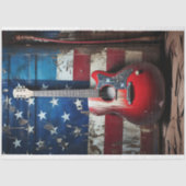 Patriottische gitaar 8 Decoupage papier (Voorkant)