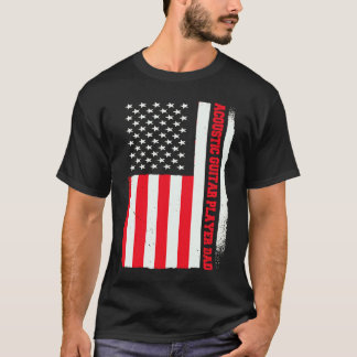 Patriottische Gitarist Muzikant Akoestische Gitaar T-shirt