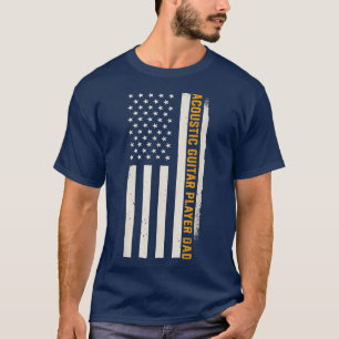 Patriottische Gitarist Muzikant Akoestische Gitari T-shirt
