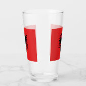 Patriottische glazen beker met vlag van Albanië (Links)