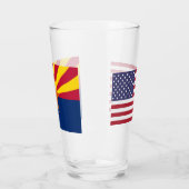 Patriottische glazen beker met vlag van Arizona, V (Links)