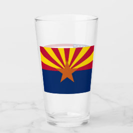 Patriottische glazen beker met vlag van Arizona, V
