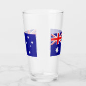 Patriottische glazen beker met vlag van Australië (Rechts)