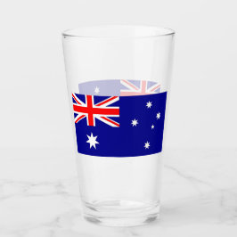 Patriottische glazen beker met vlag van Australië