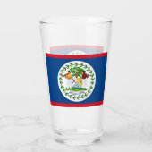 Patriottische glazen beker met vlag van Belize (Achterkant)