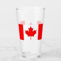 Patriottische glazen beker met vlag van Canada