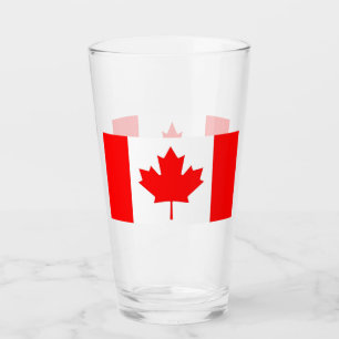 Patriottische glazen beker met vlag van Canada