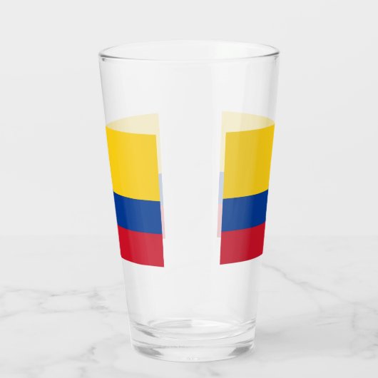 Patriottische glazen beker met vlag van Colombia (Rechts)