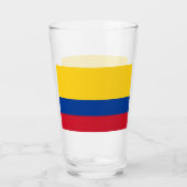 Patriottische glazen beker met vlag van Colombia (Voorkant)