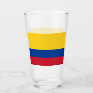 Patriottische glazen beker met vlag van Colombia