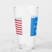 Patriottische glazen beker met vlag van Corpus Chr (Rechts)